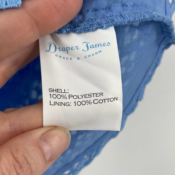 Draper James 6 Lattice Double Bell Sleeve Top TO0151 - Picture 8 of 10